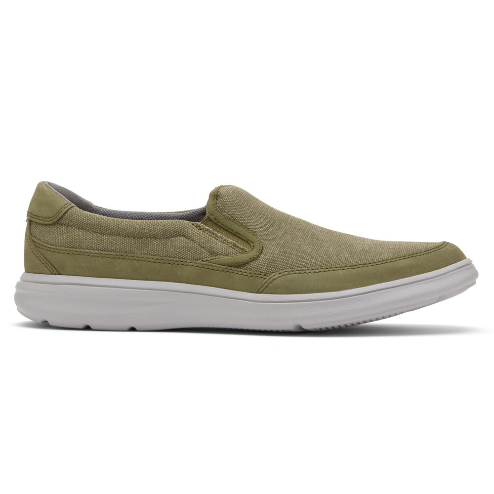 Scarpe Slip-On Rockport Uomo - Beckwith - Verdi - MTRCVEZ-78